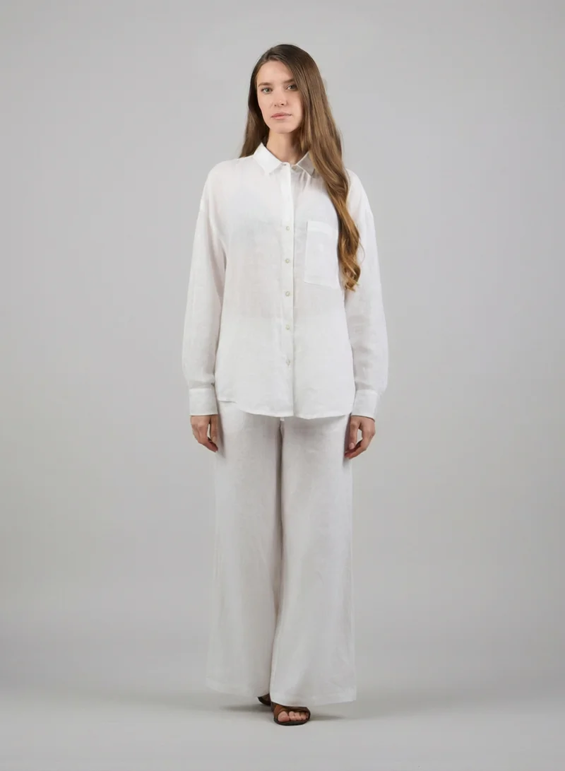 Just Nature 100% Linen Wide Leg Trousers